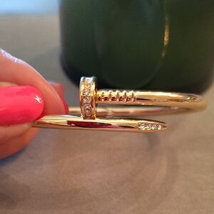 Elegant Gold Nail Bracelet
